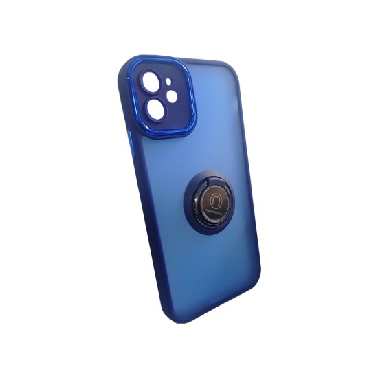 Capa com Anel de Suporte para Apple iPhone 11 Azul Fumado